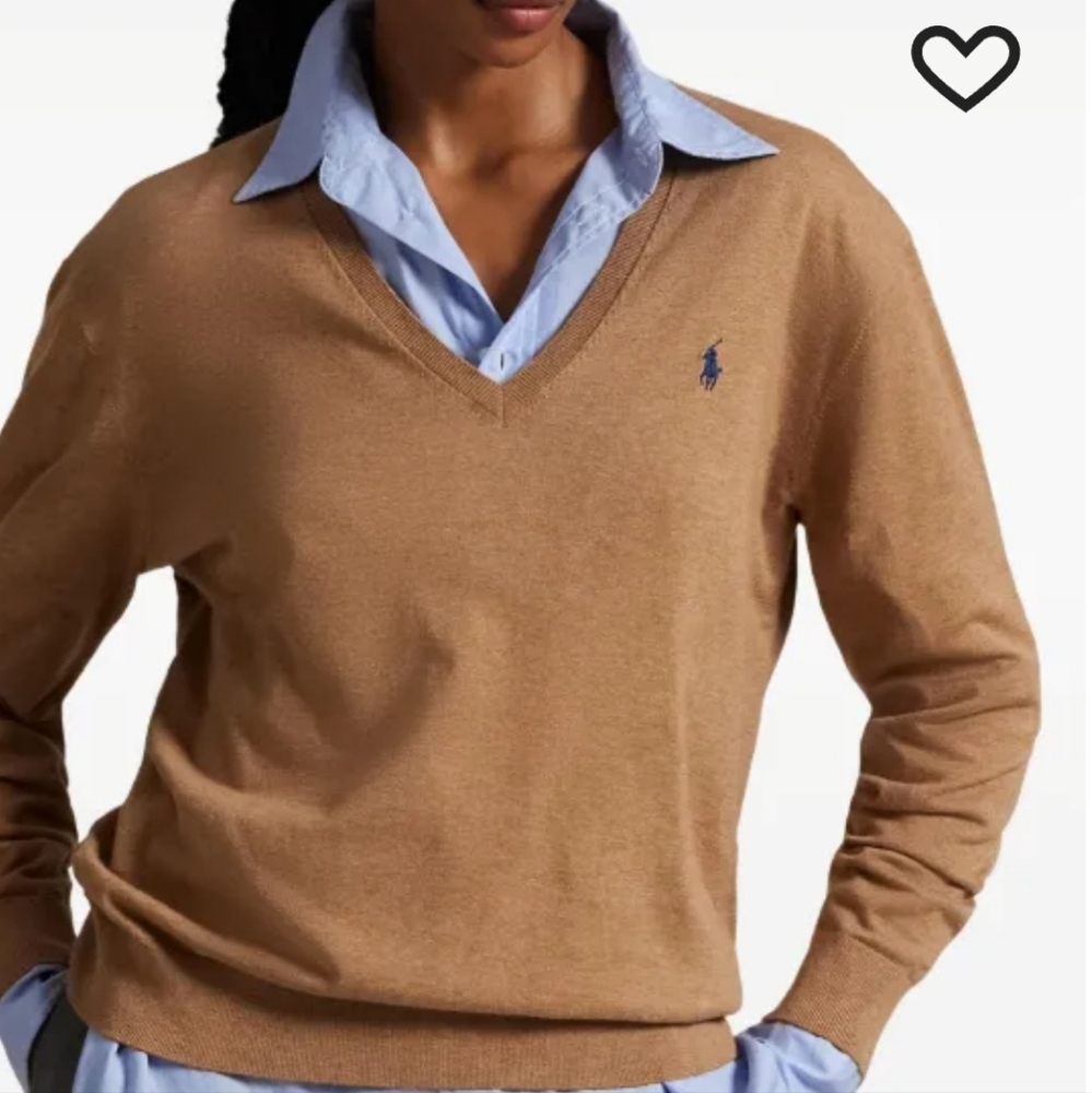 Polo Ralph Lauren Tan V-Neck Sweater